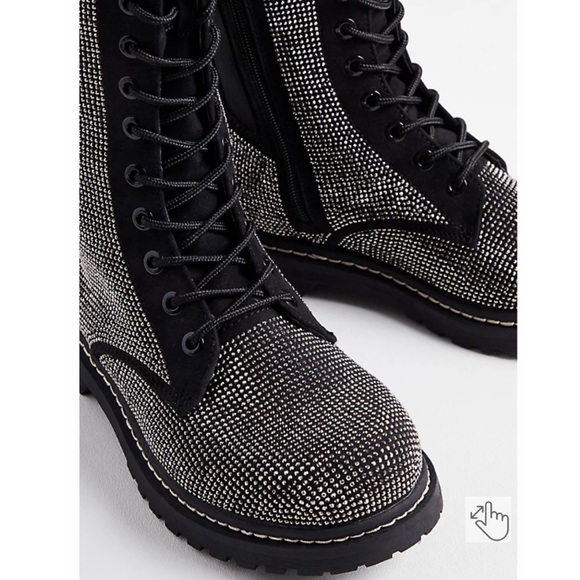 Torrid | Betsey Johnson Embellished Mid Calf Combat Bootie (WW) - Picture 4 of 4
